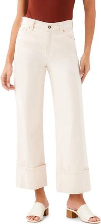 Karen Kane Cuffed Crop Jeans in Natural at Nordstrom, Size 14