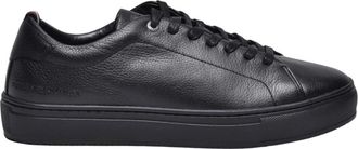 Tommy Hilfiger Premium Cupsole Grained - Heren - Sneakers - Zwart - 40 EU - Leer - Schoenen