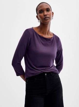 Contemporaine Womens 3/4-sleeve soft T-shirt