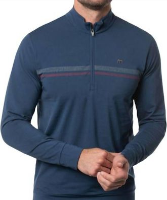 Travis Mathew Swinging Hammock Quarter-Zip Jacket In Insignia