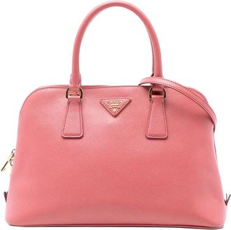 Prada Borsa a tracolla Lux Promenade media in pelle Saffiano 2013-2025 - Rosa