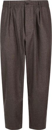 Universal Works Pleated Track Pant - Heren - Wijde Broeken - Bruin - W34 - Broeken