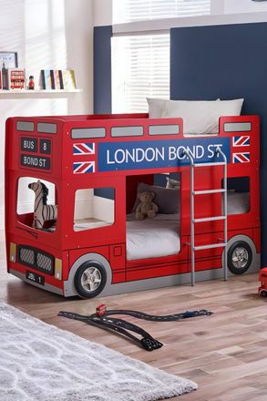 Julian Bowen London Bus Single Red Bunk Bed