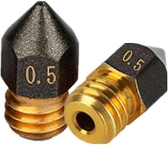 No Brand Repuestos Para Impresoras 3d - Boquillas Para Impresoras 3d - Boquillas De Lat&oacute;n Volc&aacute;nico Mk8 De 2 Piezas, 0,5 Mm, Aptas Para Ender3 Pro/cr10/s De 1,