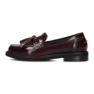 Stefano Lauran Schoenen, Dames, Rood, 38 1/2 EU, Wol, Bordeaux Loafers voor herfst/winter