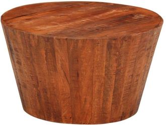vidaXL Mesa De Centro De Madera Maciza De Mango Rugosa &Oslash; 52x30 Cm Vidaxl
