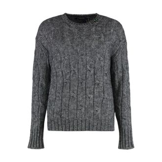 Max Mara Grijze Sweater Collectie - Dames - Ronde hals truien - Grijs - L - Truien & Vesten