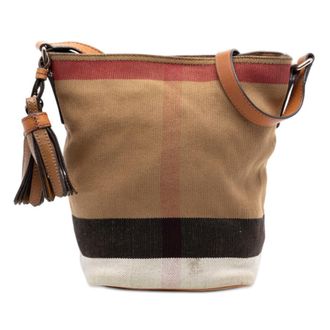 Burberry Pre-owned Burberry Mini Mega Check Canvas Ashby Tassel Bucket Bag Ladies WZU2XJFE6RZY64VK
