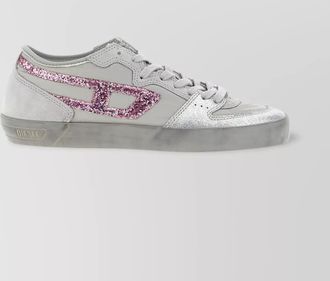 Diesel low-top glitter rubber sole sneakers