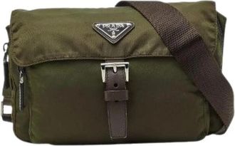 Prada Pre-owned Nylon Shoulder Bag - Dames - Vintage Schoudertas - Groen - ONE Size - Nylon - Vintage