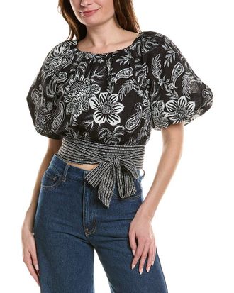 Tyler B&ouml;e Hannah Linen-Blend Top