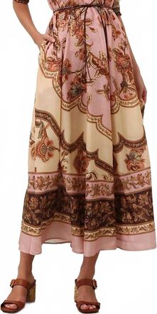 Zimmermann Aster Billow Midi Dress In Mauve Jacobean