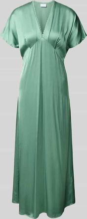 Jake*s Maxikleid aus Viskose mit V-Ausschnitt in Lind, Gr&ouml;&szlig;e 32