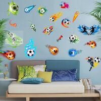 OEM 4 Pegatinas De Pared De F&uacute;tbol A Todo Color, Tama&ntilde;o M - Crezuo