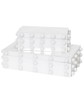 Harp & Finial Set of 2 Batu Boxes