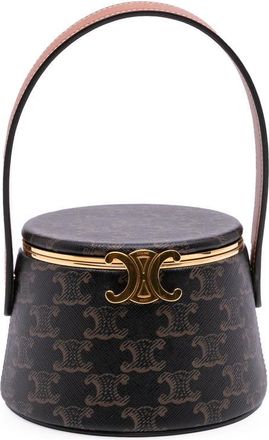 Celine Pre-owned Celine Triomphe Coated Canvas Triomphe Nina Minaudiere Bag Ladies S-9P-0253