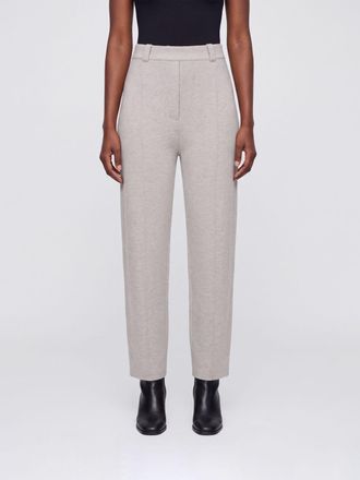 Lisa Yang Pantaloni straight in maglia di puro cashmere a vita media