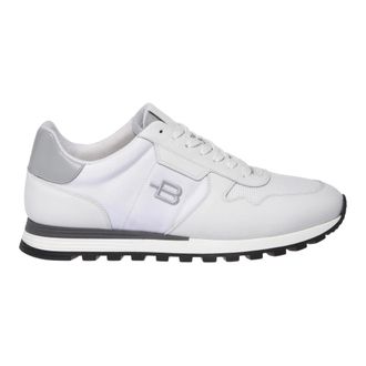 Baldinini Leather and Fabric Sneaker - male - Baldinini - Sneakers - White - 9 1/2 UK - Shoes