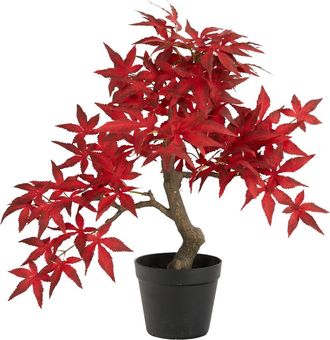 Nearly Natural 20-in Autumn Maple Artificial Bonsai Tree in Red at Nordstrom