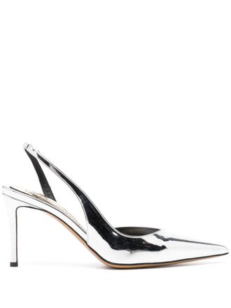 Alexandre Vauthier metallic-effect 80mm leather pumps - women - Other fibres - 36
