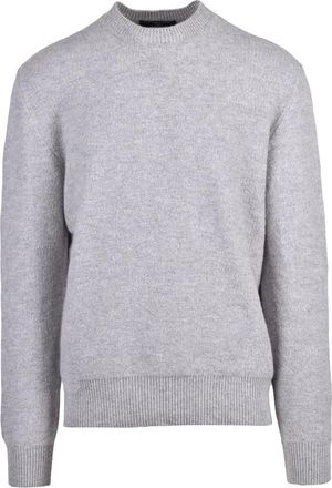 Daniele Fiesoli Classic Crewneck Sweater In Heathered Light Grey