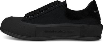 Alexander McQueen Deck Skate Plimsoll Lace Up Triple Black 654594W4MV71000