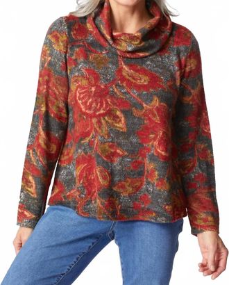 Habitat Aspen Paisley Cowl Top In Truffle