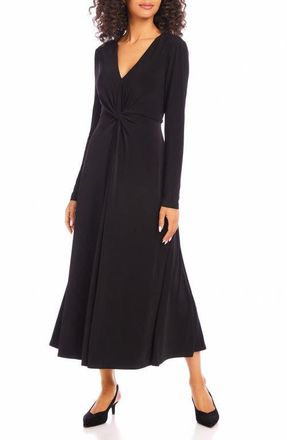 Karen Kane Monroe Travel Jersey Long Sleeve Midi Dress in Black at Nordstrom, Size X-Small