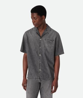 Bottega Veneta Camicia In Denim Vintage Black - Bottega Veneta