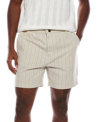 Slate & Stone Elastic Waist Easy Linen-Blend Short