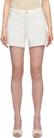 7 For All Mankind Monroe Long High Waist Denim Cutoff Shorts in Milkyway at Nordstrom, Size 26