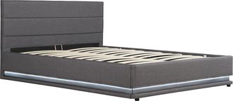 Habitat et Jardin Habitat Et Jardin - Cama Con Led anastasia - 180 X 200 Gris Oscuro