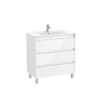 Roca Mueble 700mm Tenet 3 Cajones Con Lavabo Blanco Brillo