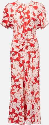 Victoria Beckham Abito midi con stampa floreale