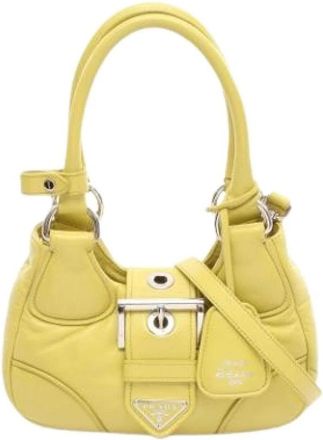 Prada Pre-owned Handbags, female, Yellow, Size: ONE SIZE Pre-owned 1Ba381 Handbag