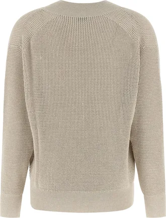 Brunello Cucinelli Womens Beige Cotton Cardigan Clothing