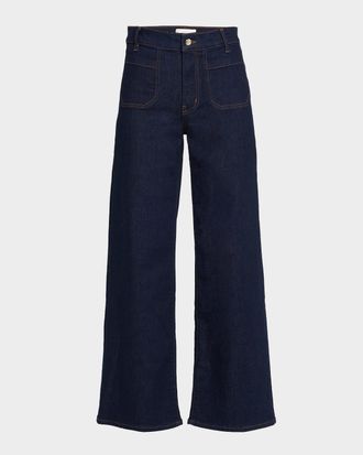 Frame Denim Le Slim Palazzo Modernist Pocket Jeans