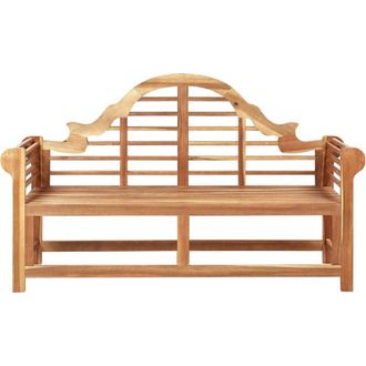 Beliani Beliani - Panchina classica da giardino per esterni in legno dacacia 196 cm Design a doghe in legno chiaro