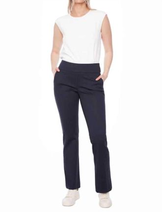 UP Hove Ponte Bootcut Pants In Navy Print