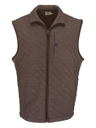 Faherty Epic quilted zip gilet - Green