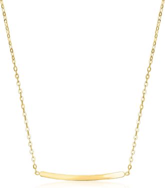 Canaria Canaria Italian 10kt Yellow Gold Bar Necklace