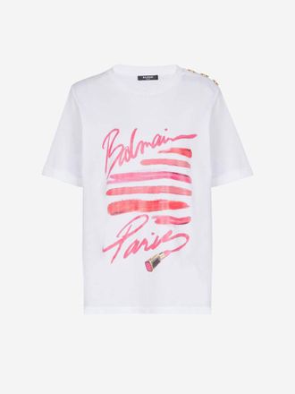 Balmain Cotton Printed T-Shirt
