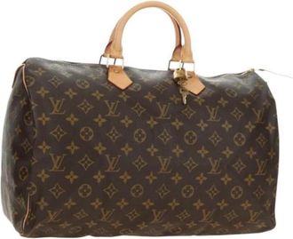 Louis Vuitton Pre-owned Monogram Canvas Hand Bag - Dames - Vintage Handtas - Bruin - ONE Size - Leer - Vintage