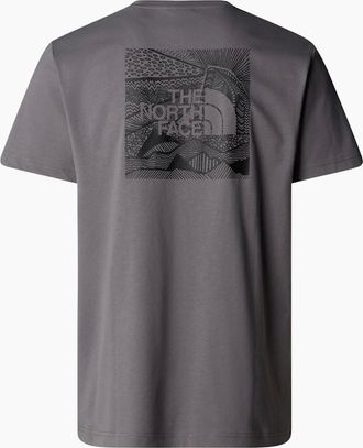 The North Face Mens The North Face Mens T Shirts Box NSE Celebration Crew Neck Graphic Print Summer Tee - Grey - Size: 44