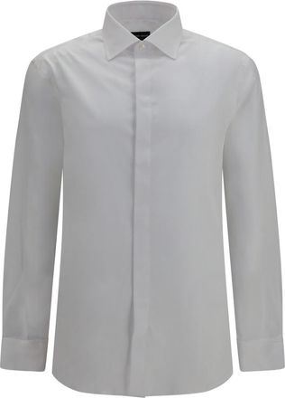 Giorgio Armani White Slim Textured Shirt