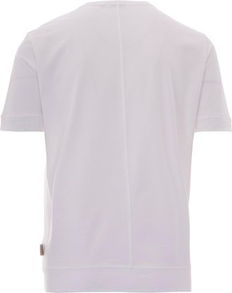 Paolo Pecora Mens T-Shirt Basic Optical White Cotton T-Shirts And Polos