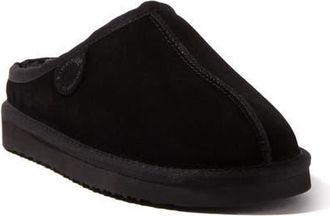 Dearfoams Fireside Greta Genuine Shearling Clog Slipper in Black at Nordstrom, Size 11