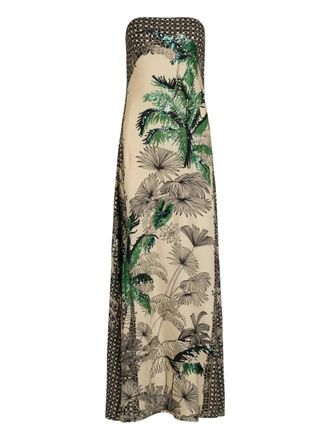 Johanna Ortiz Simbologia floral sequin maxi dress - Neutrals