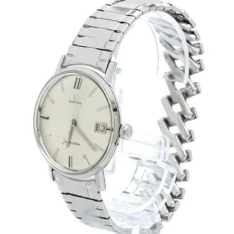 Omega Pre-owned Watches, male, Gray, Size: ONE SIZE Pre-owned Stainless Steel watches