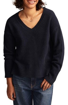 Lucky Brand Cozy V-Neck Sweater in Ocean Deep at Nordstrom, Size Large